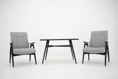 1960s Pair of Armchairs and Coffee Table, Czechoslovakia