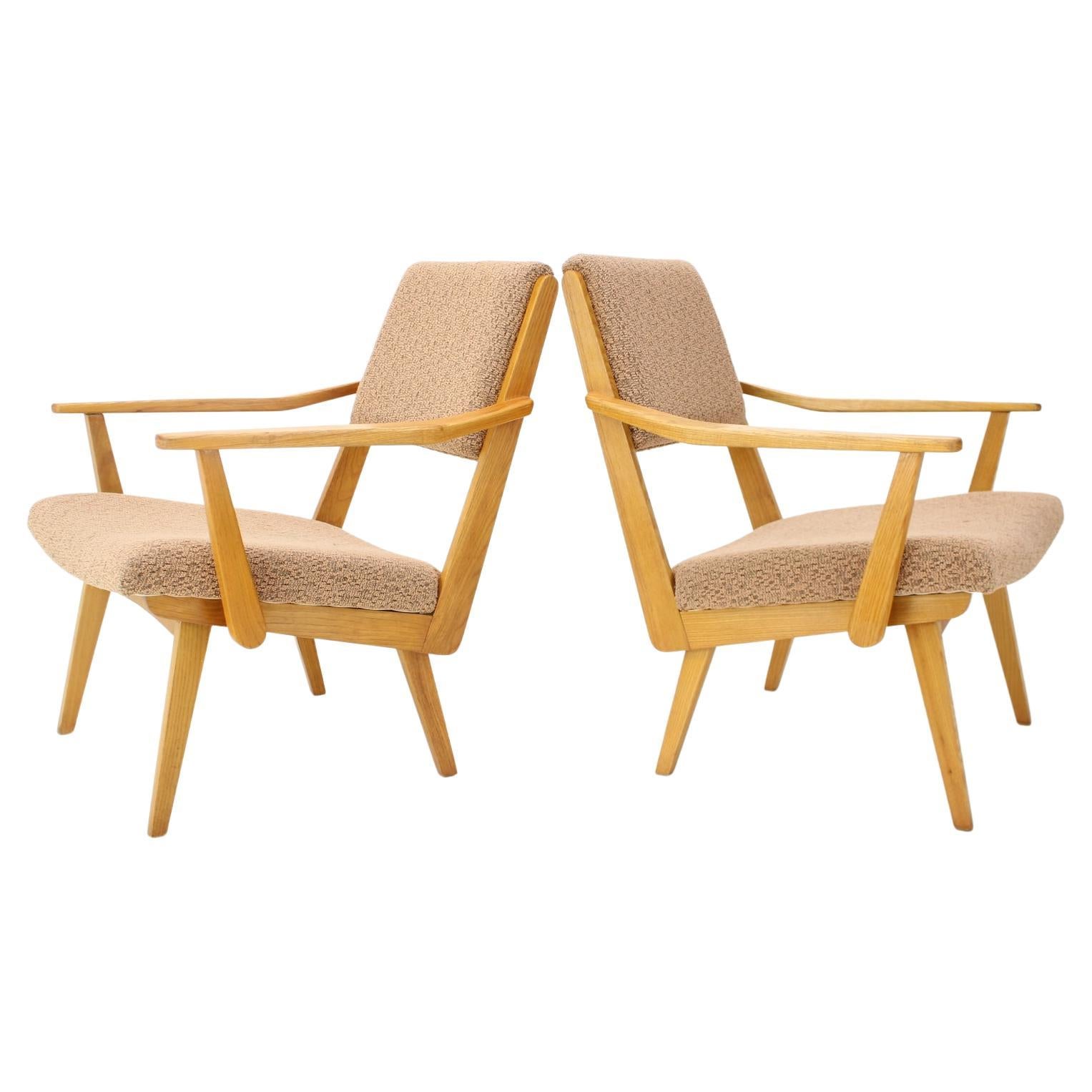 1960s Pair of Armchairs by Krasna Jizba, Czechoslovakia