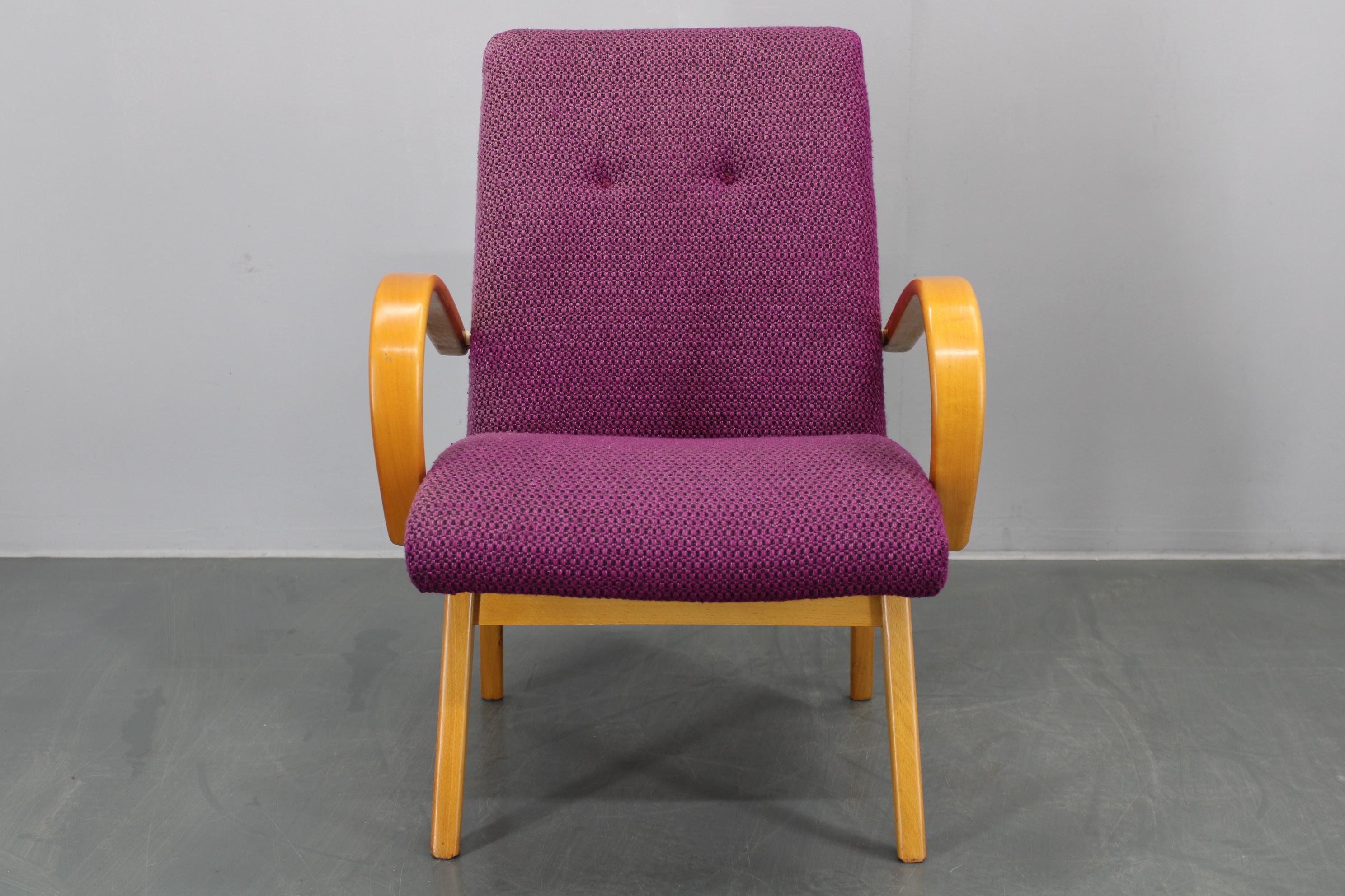 Mid-Century moderno 1960 Coppia di poltrone, Cecoslovacchia in vendita
