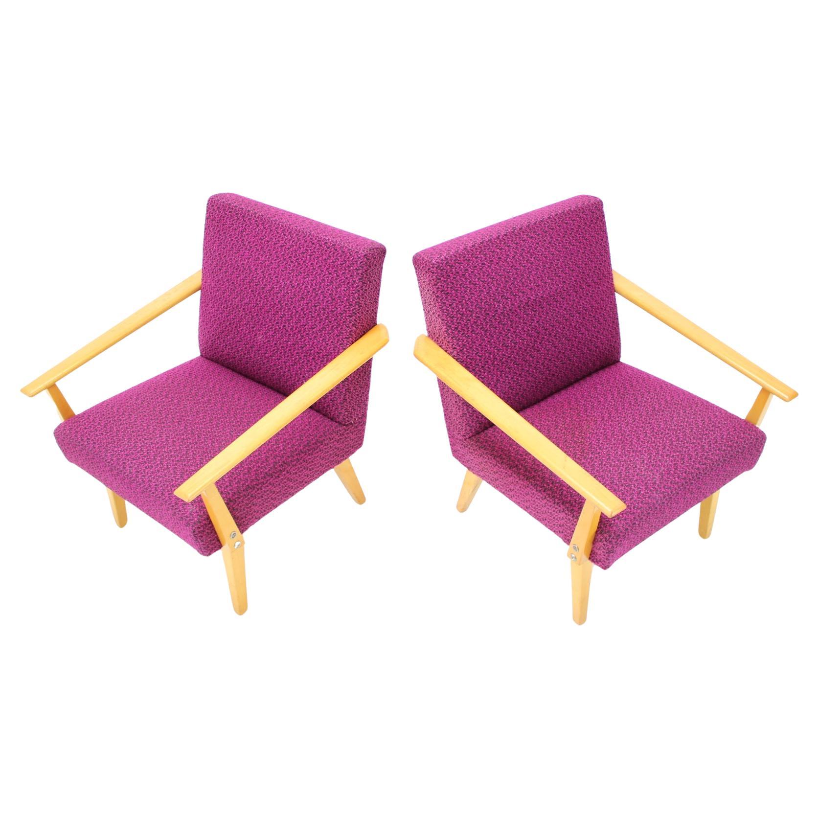 1960s Pair of Armchairs, Czechoslovakia