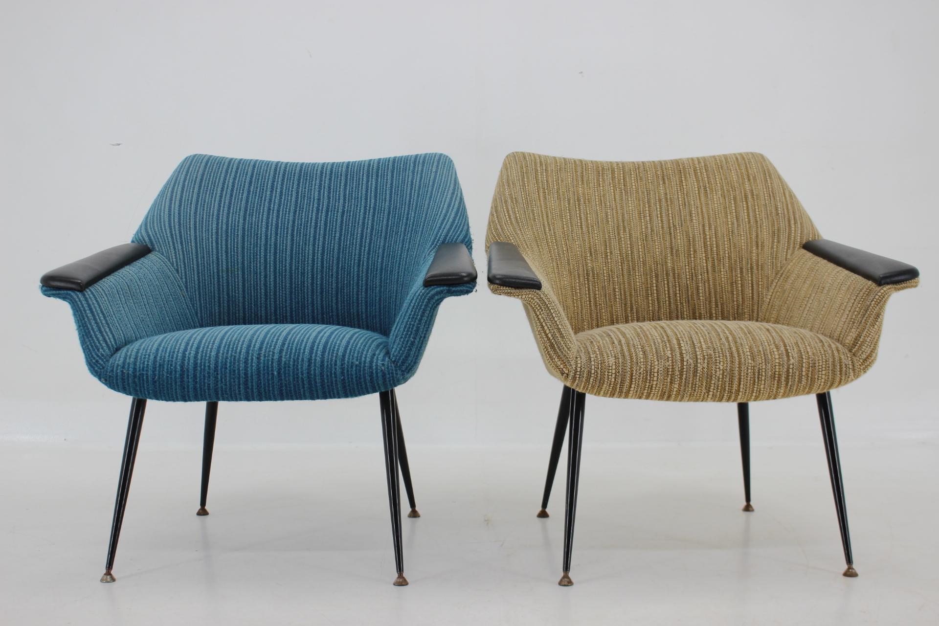 italien Paire de fauteuils des annes 1960, Italie en vente