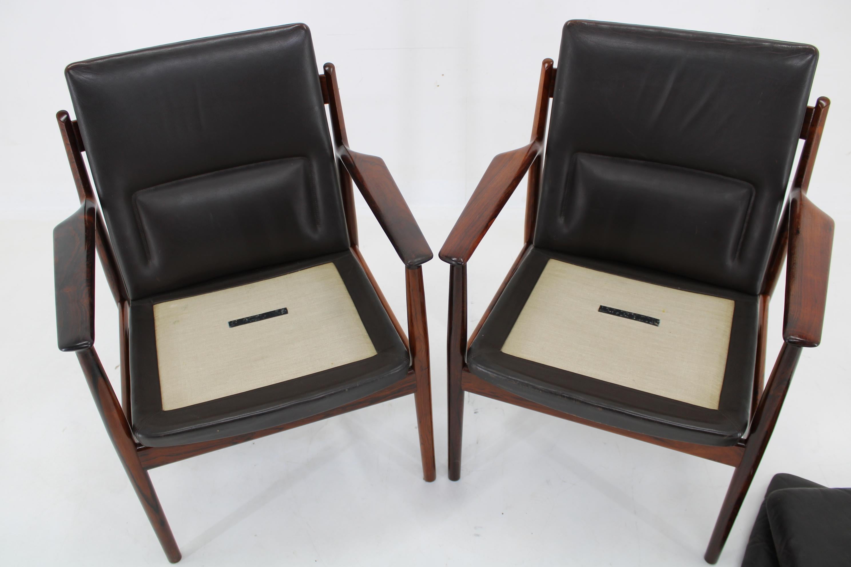 1960s Pair of Arne Vodder 431 Armchairs by Sibast Mobler, Denmark For Sale 3