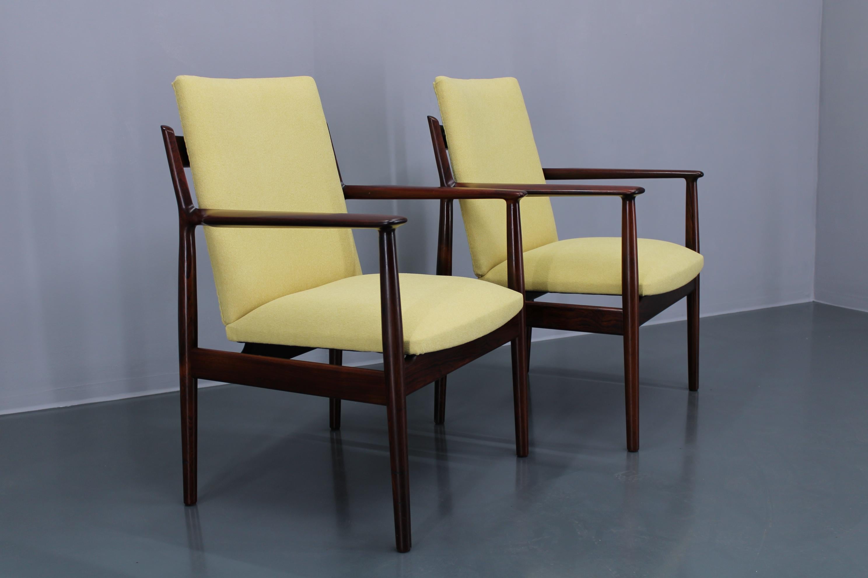 Mid-Century moderno 1960 Coppia di poltrone Arne Vodder 431 di Sibast Mobler, Danimarca in vendita