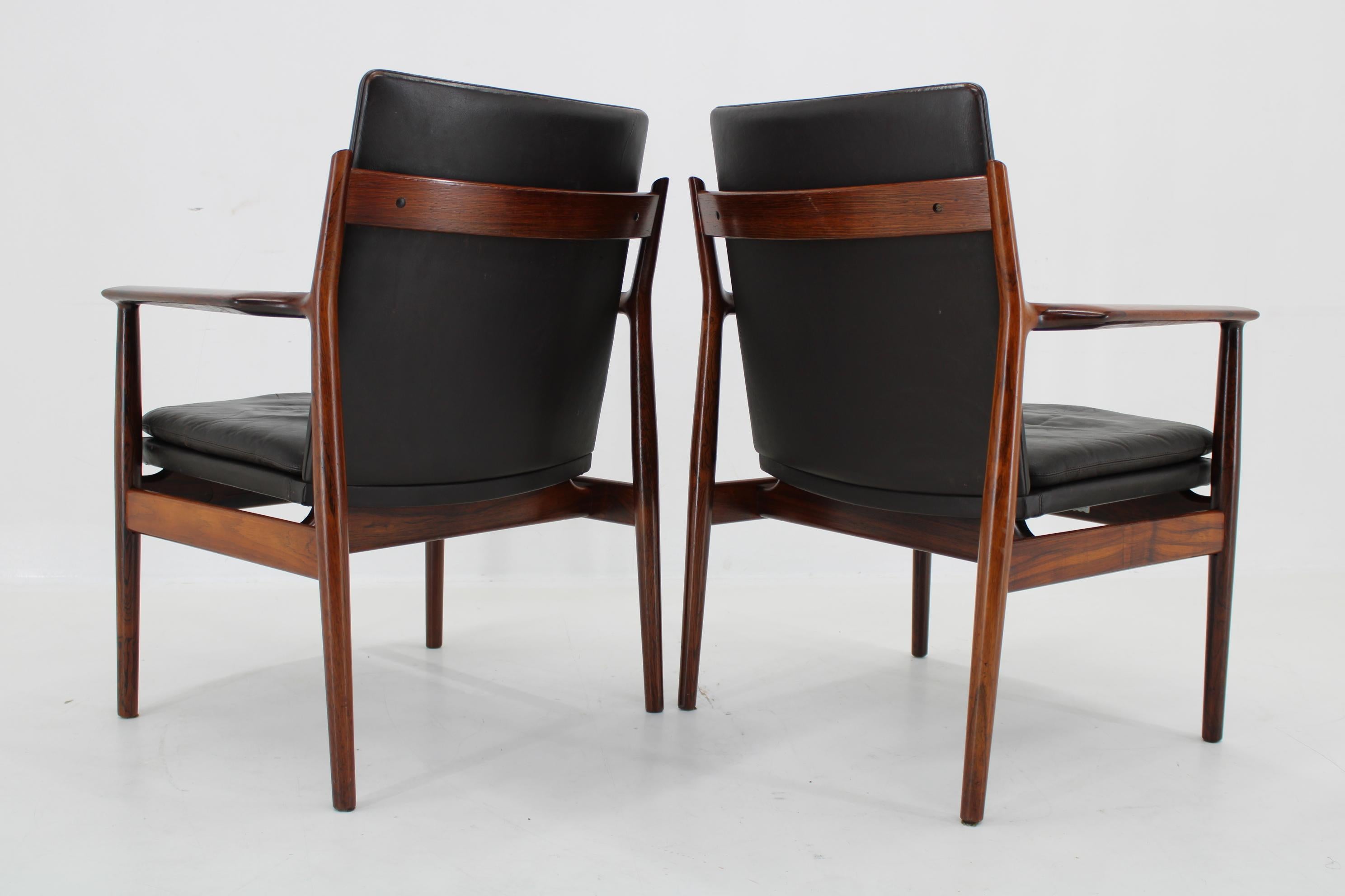 1960s Pair of Arne Vodder 431 Armchairs by Sibast Mobler, Denmark In Good Condition For Sale In Praha, CZ