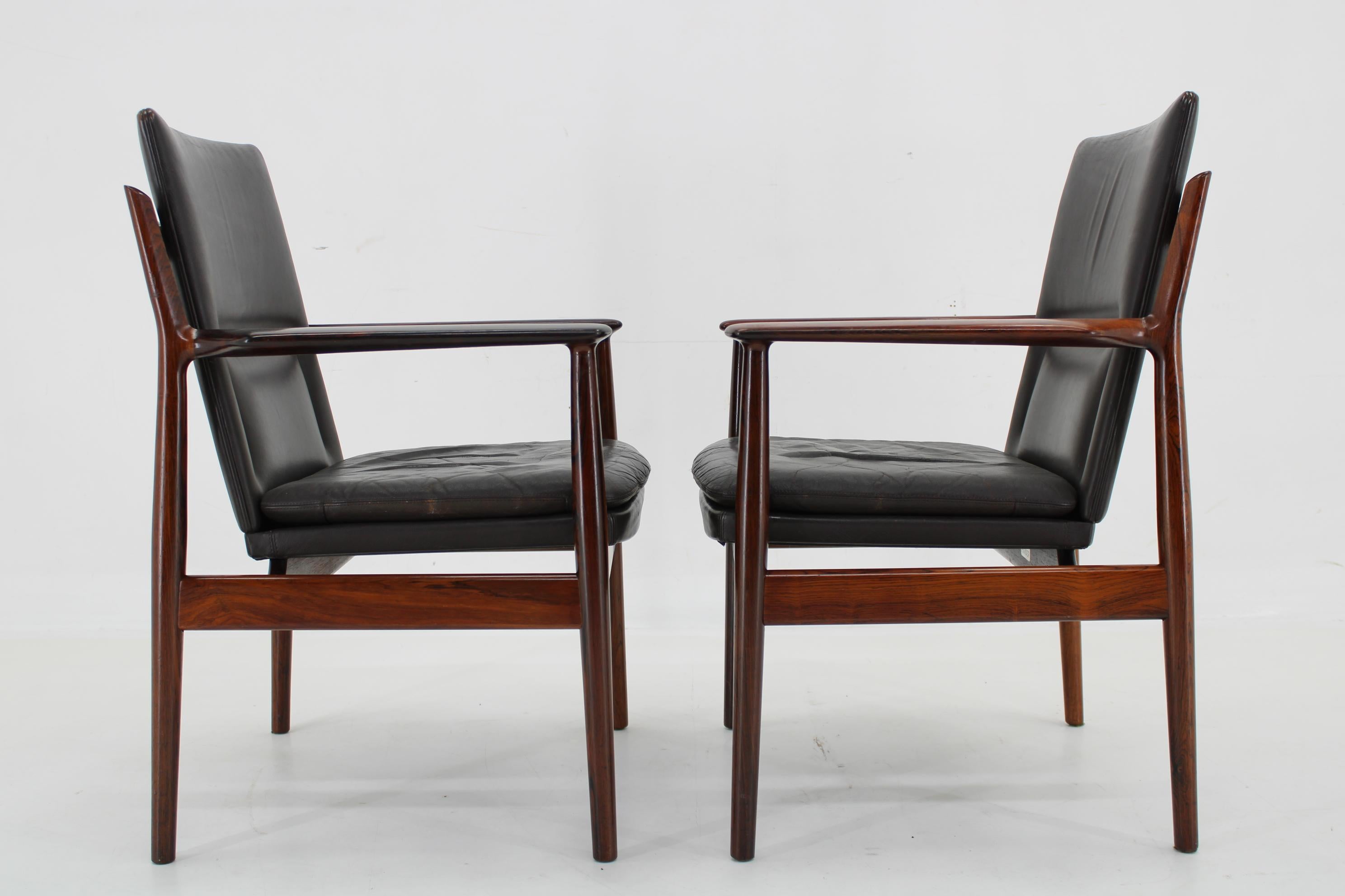 1960s Pair of Arne Vodder 431 Armchairs by Sibast Mobler, Denmark For Sale 1