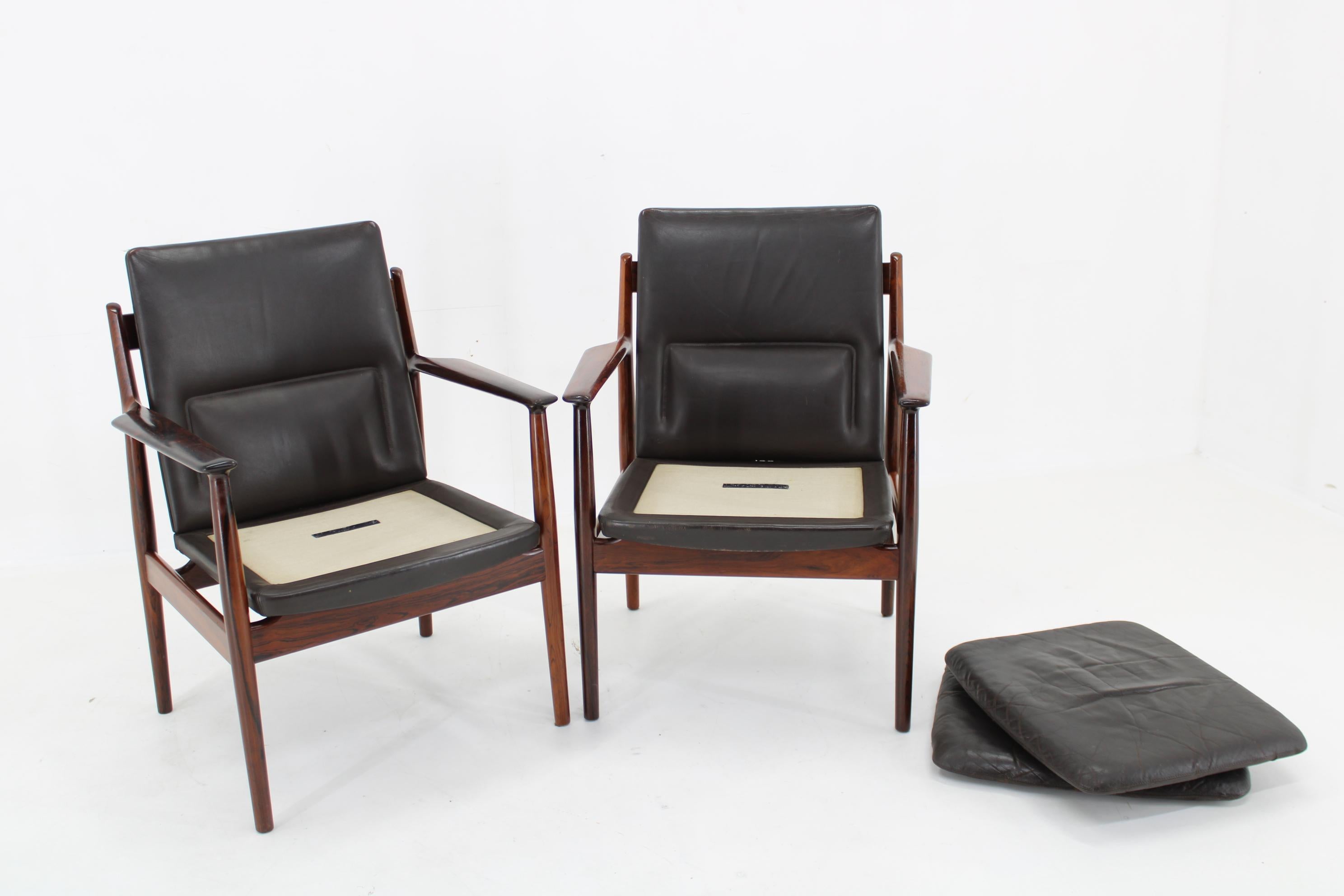 1960s Paire de fauteuils Arne Vodder 431 par Sibast Mobler, Danemark en vente 2