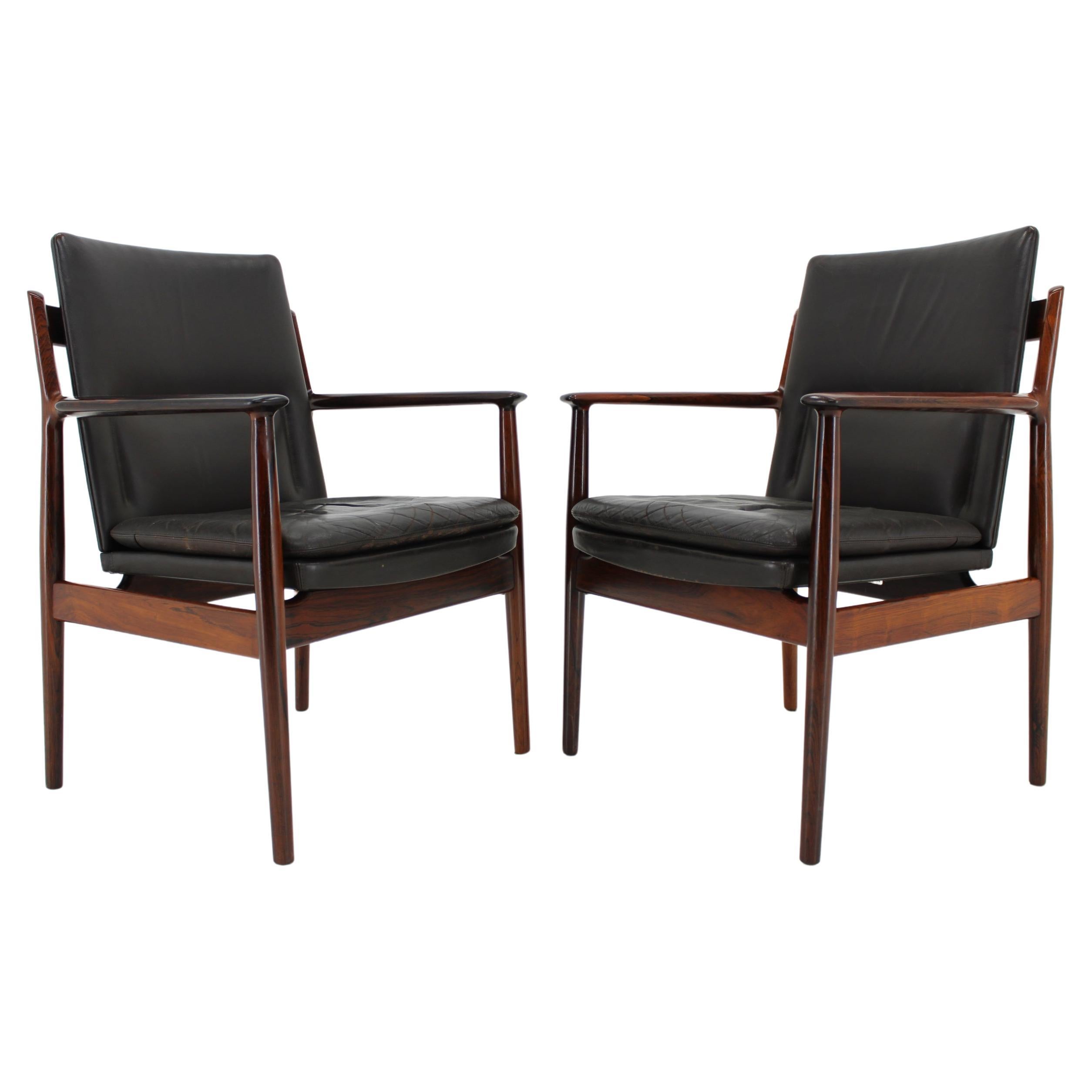 1960s Pair of Arne Vodder 431 Armchairs by Sibast Mobler, Denmark