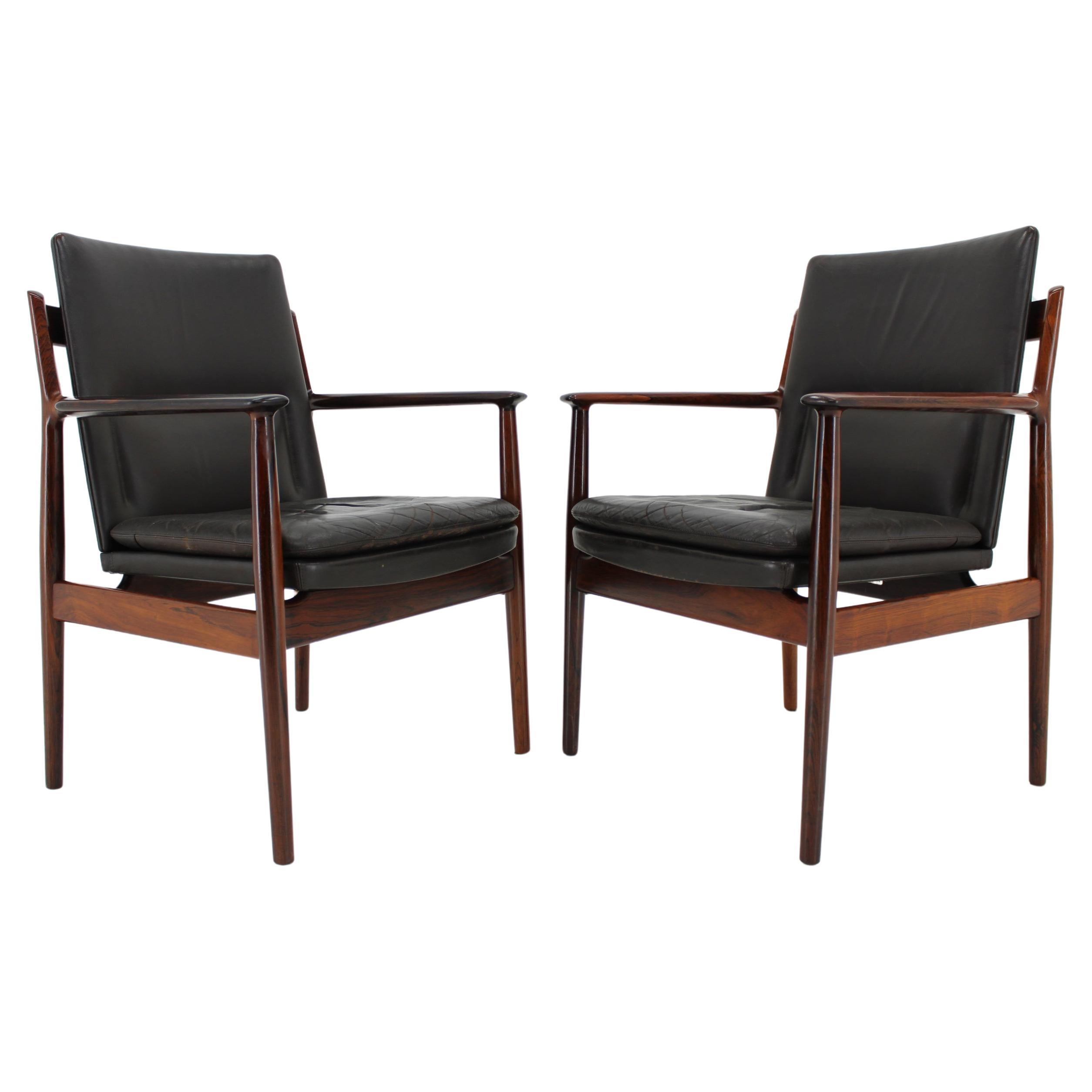 1960s Pair of Arne Vodder 431 Armchairs by Sibast Mobler, Denmark