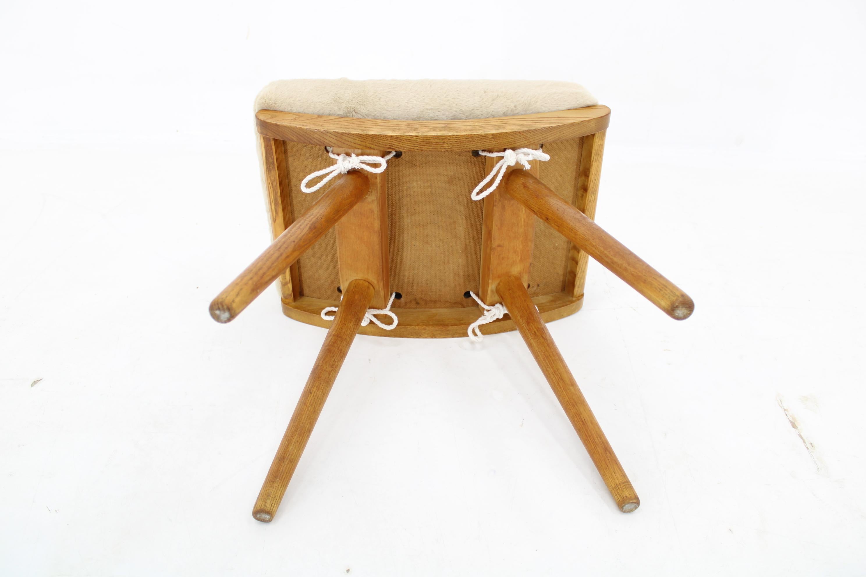 1960s Pair of Ash Stools, Czechoslovakia For Sale 1