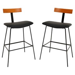 1960's Pair of Bar Stools by Frank Guille for Kandya