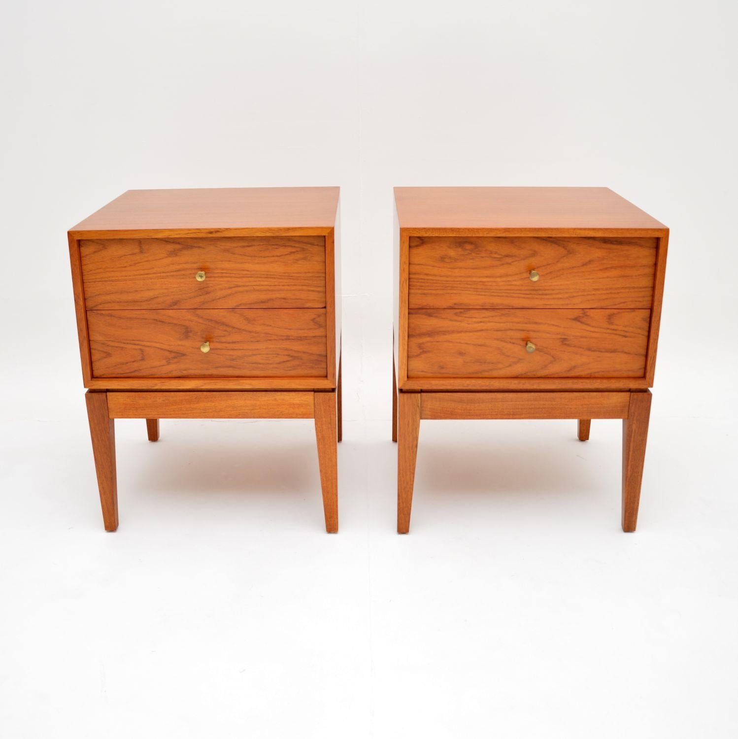 English 1960s Pair of Bedside Chests by Uniflex