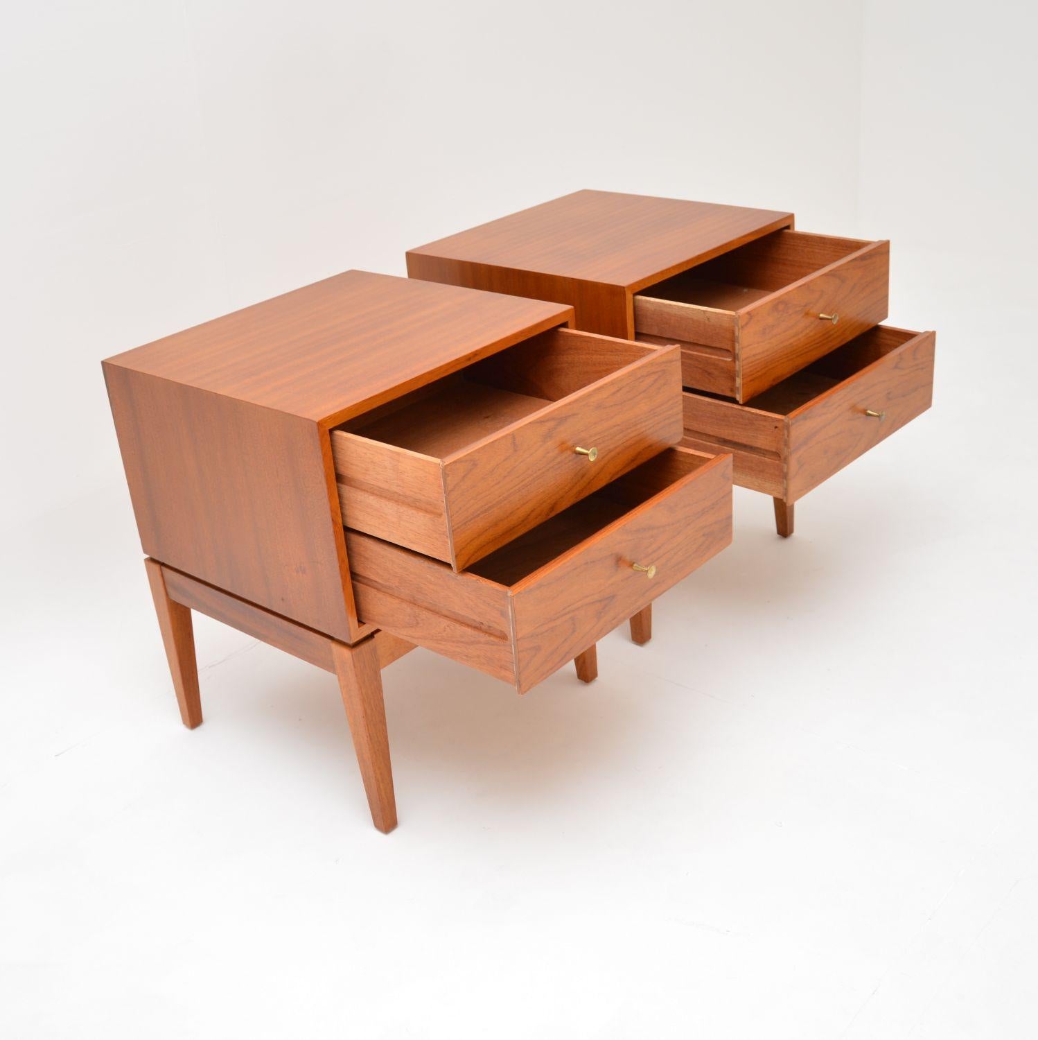 Wood 1960s Pair of Bedside Chests by Uniflex