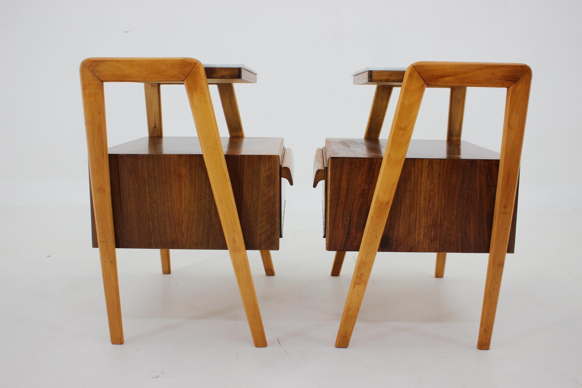 1960s Pair of Bedside Tables by Interier, Czechoslovakia 5