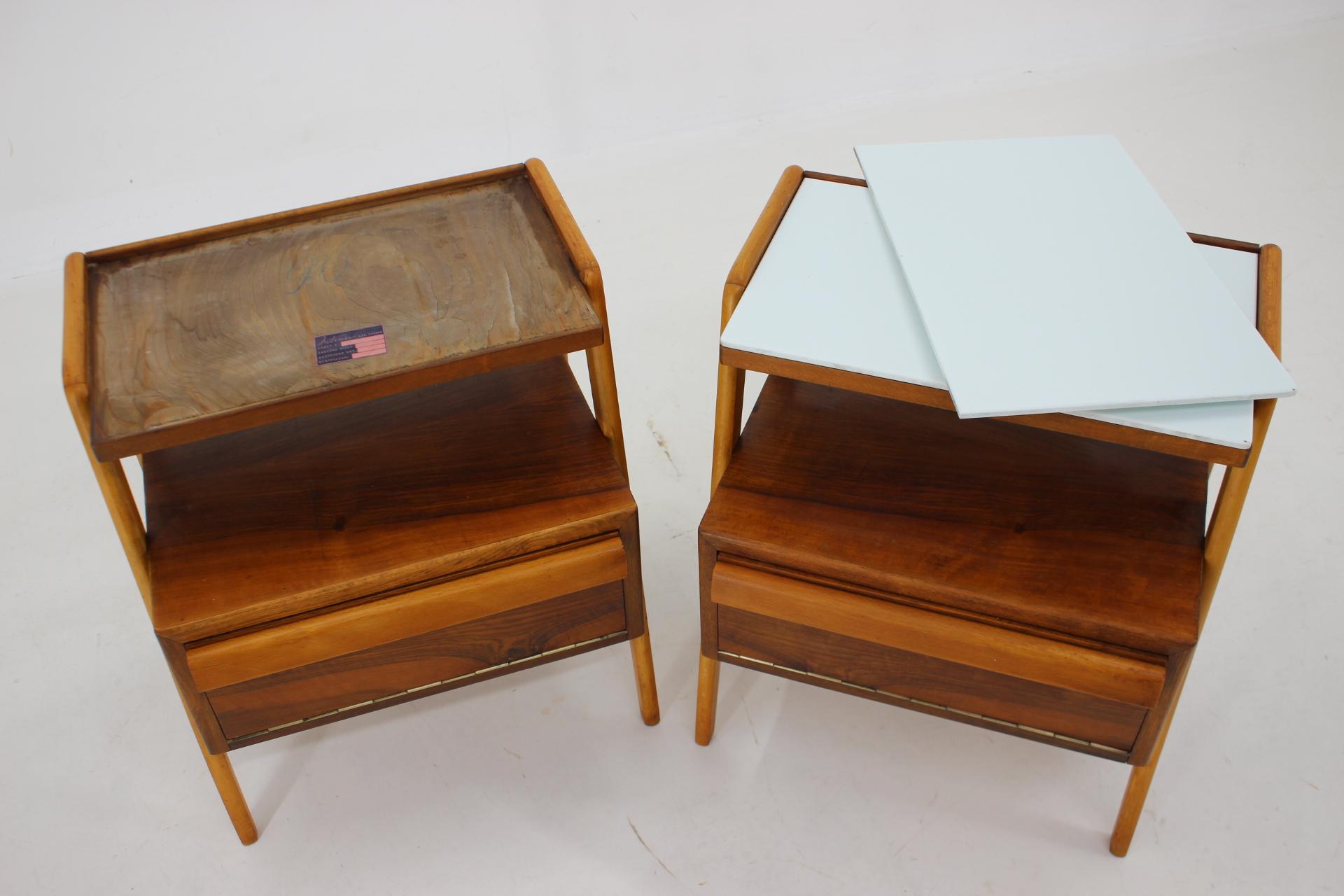1960s Pair of Bedside Tables by Interier, Czechoslovakia 6
