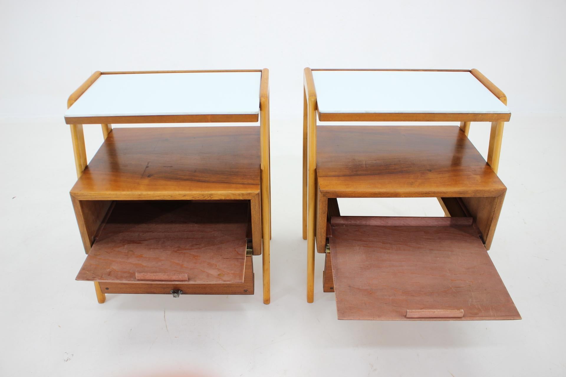 1960s Pair of Bedside Tables by Interier, Czechoslovakia In Good Condition In Praha, CZ