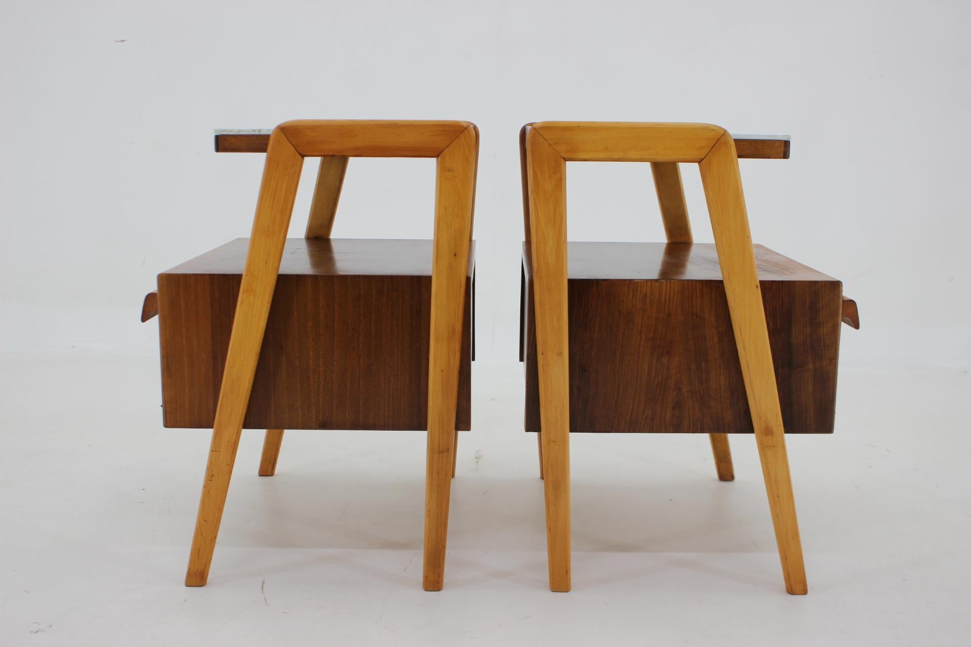 1960s Pair of Bedside Tables by Interier, Czechoslovakia 1