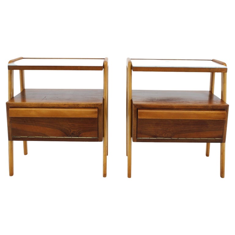1960s Pair of Bedside Tables by Interier, Czechoslovakia For Sale at 1stDibs