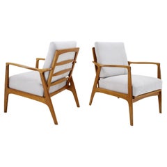 paire de fauteuils en hêtre des années 1960 par Drevotvar:: Tchécoslovaquie