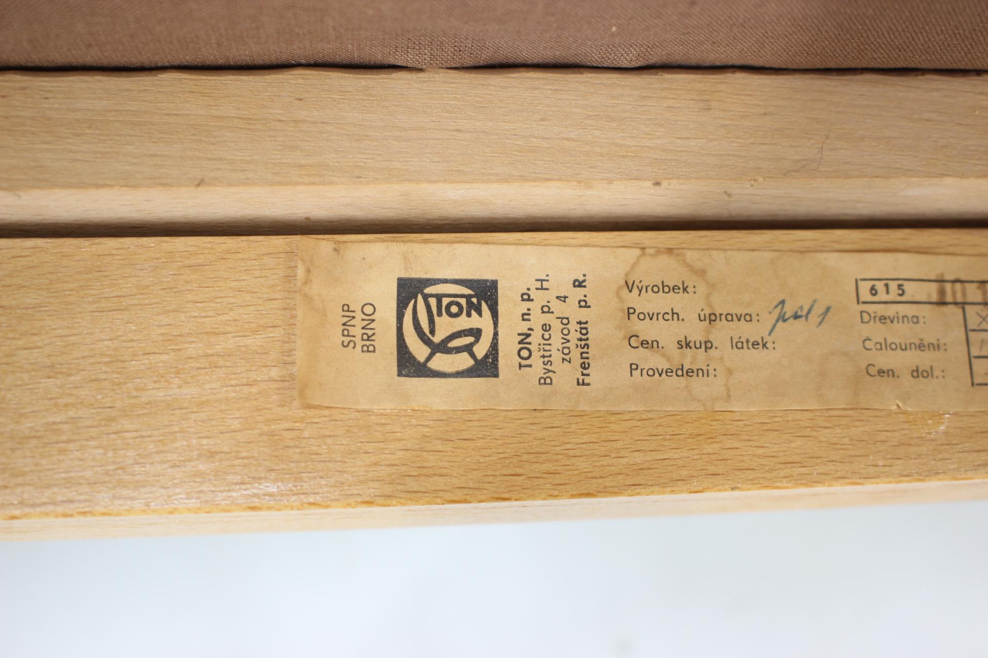 Paar Sessel aus Buchenholz von Ton, Tschechoslowakei, 1960er Jahre im Angebot 4