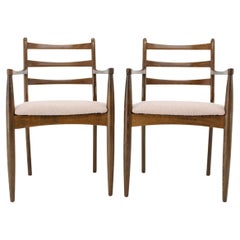 1960s Pair of Beech Armchairs, Czechoslovkia