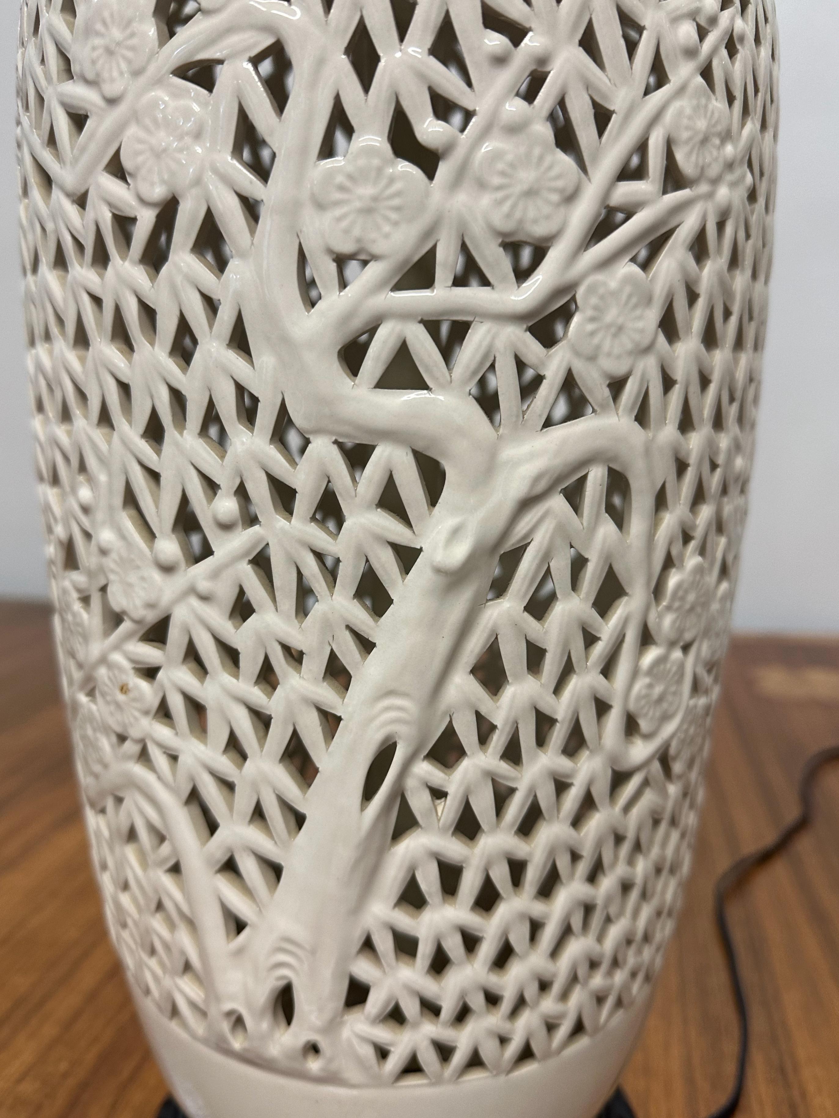 1960er Jahre Paar Blanc de Chine Gelenk-Tischlampen Mid Century 3