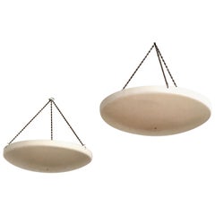 1960s Pair of Cast Iron Hanging Planters