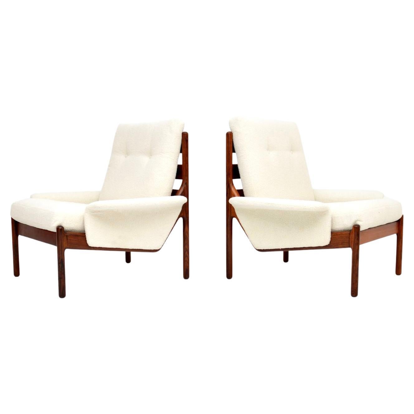 1960's Pair of Danish Armchairs by Illum Wikkelso