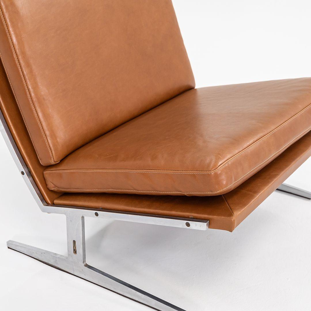 Modern 1960s Pair of Danish BO-561 Cognac Leather Easy Lounge Chairs for Bo-Ex
