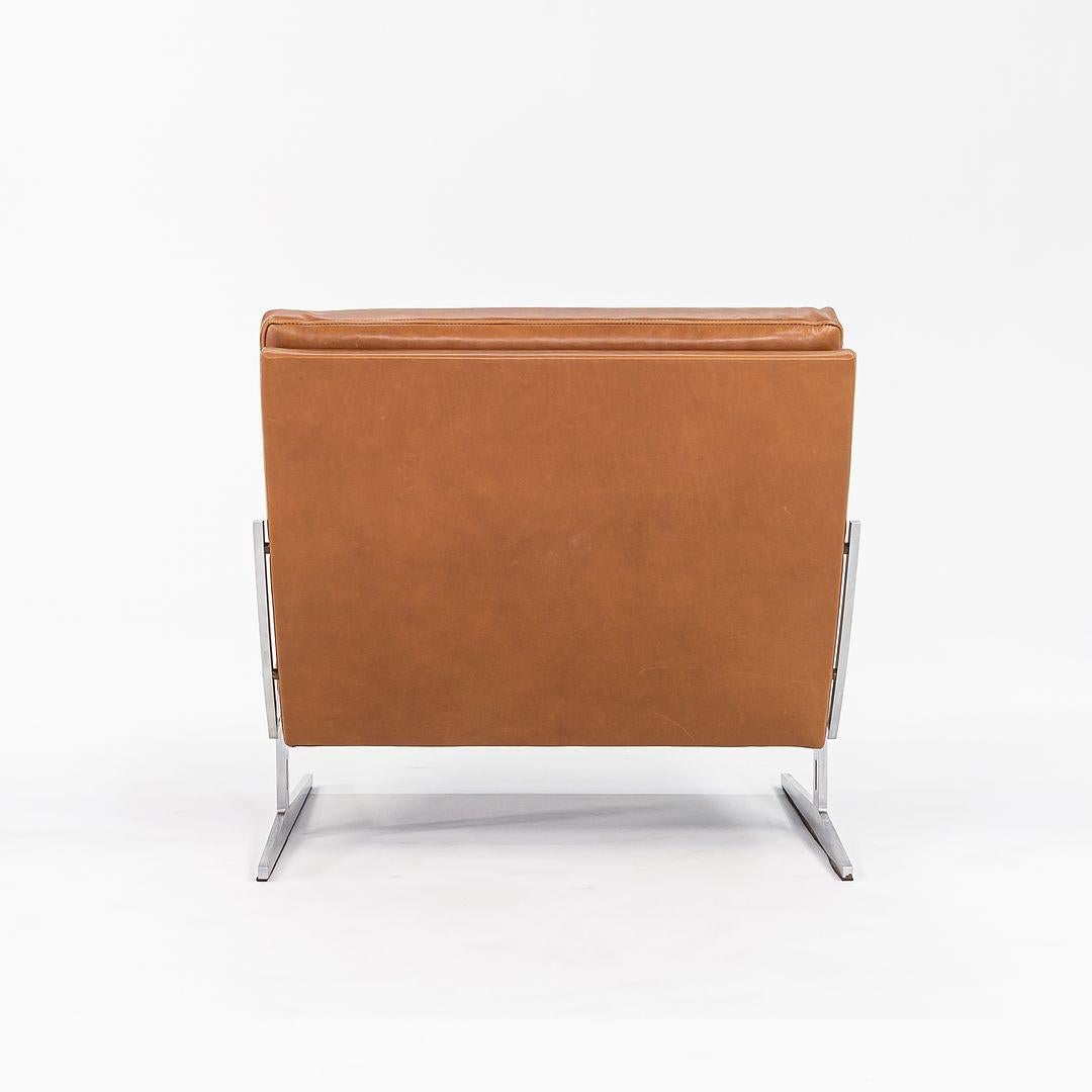 Mid-20th Century 1960s Pair of Danish BO-561 Cognac Leather Easy Lounge Chairs for Bo-Ex