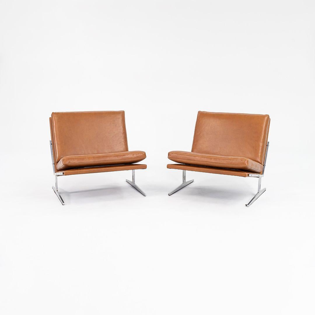 1960s Pair of Danish BO-561 Cognac Leather Easy Lounge Chairs for Bo-Ex 3