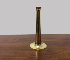 1960s Pair of Danish Hans Bolling Candlesticks in Solid Brass by T. Orskov
