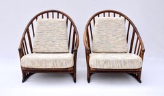 1960's Pair of Danish Modern Spindle Back Chairs in the Manner of Hans Wegner