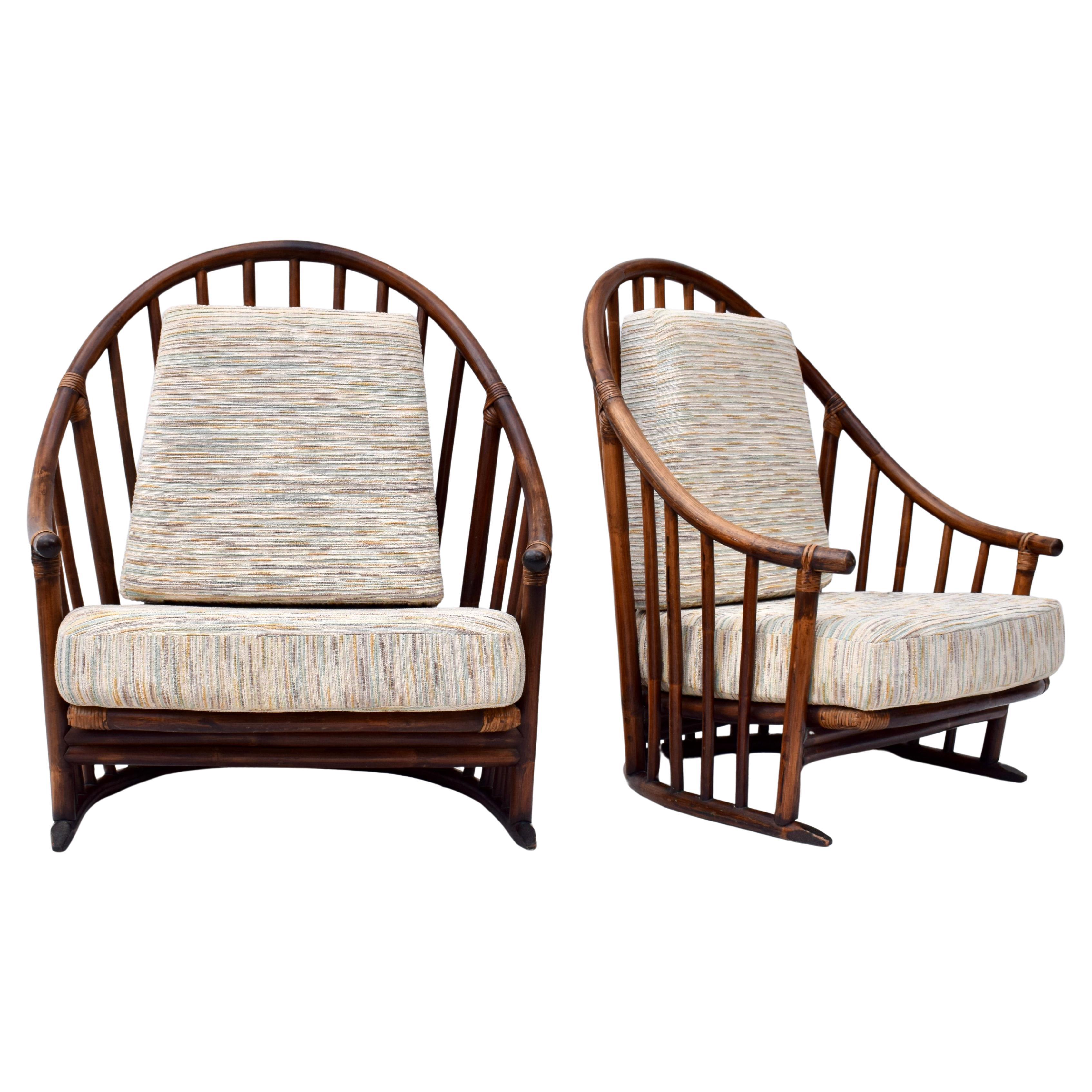1960's Pair of Danish Modern Spindle Back Chairs in the Manner of Hans Wegner