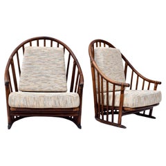 1960's Pair of Danish Modern Spindle Back Chairs in the Manner of Hans Wegner
