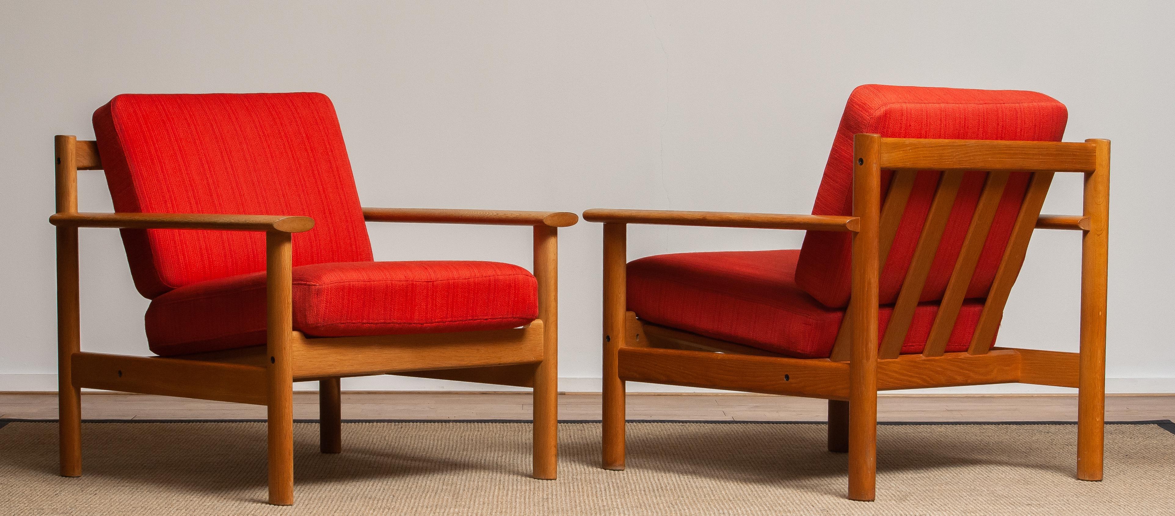 1960s Pair of Danish Oak Volther Style Lounge / Easy Chairs 2