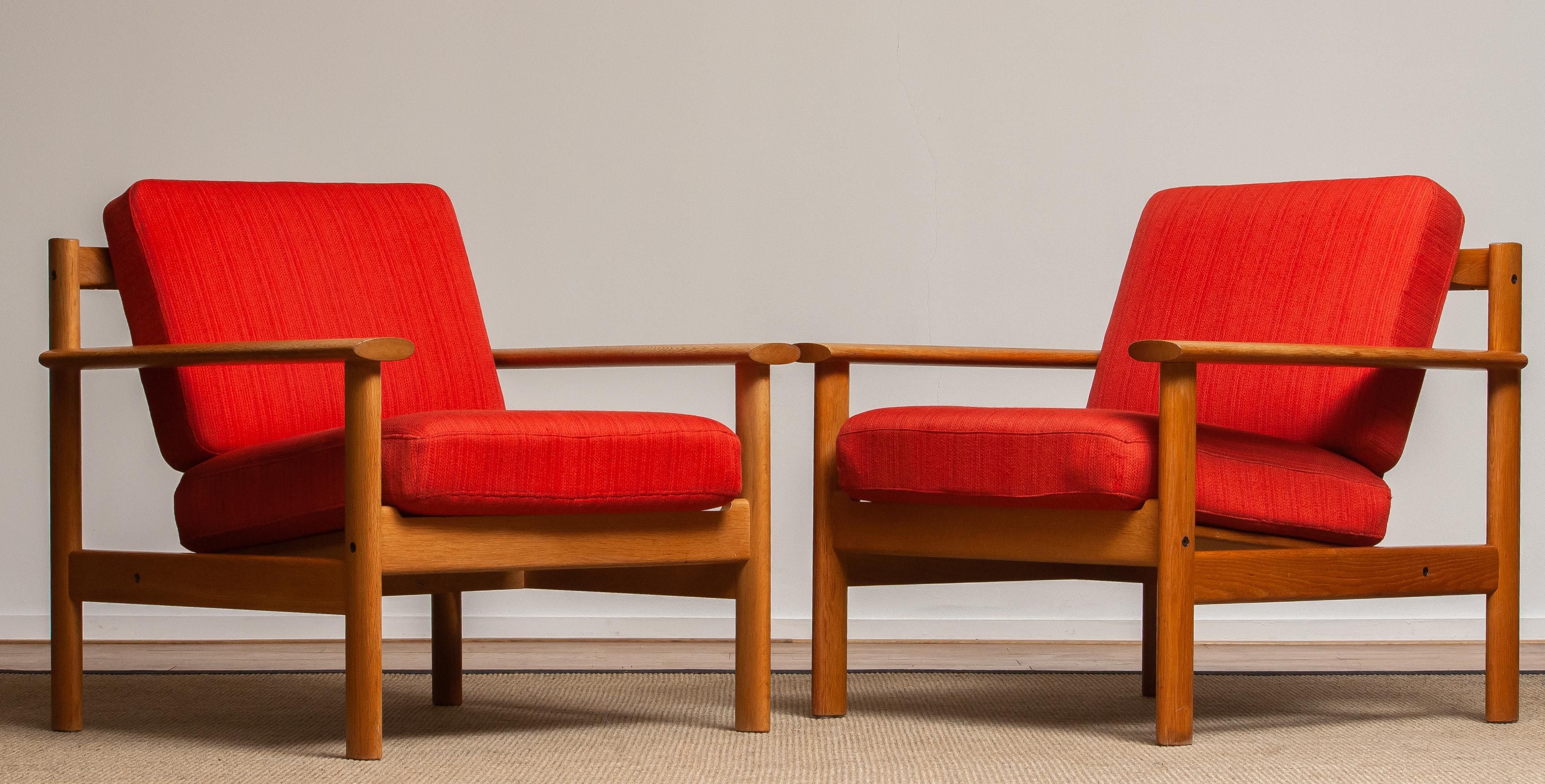 1960s Pair of Danish Oak Volther Style Lounge / Easy Chairs 2