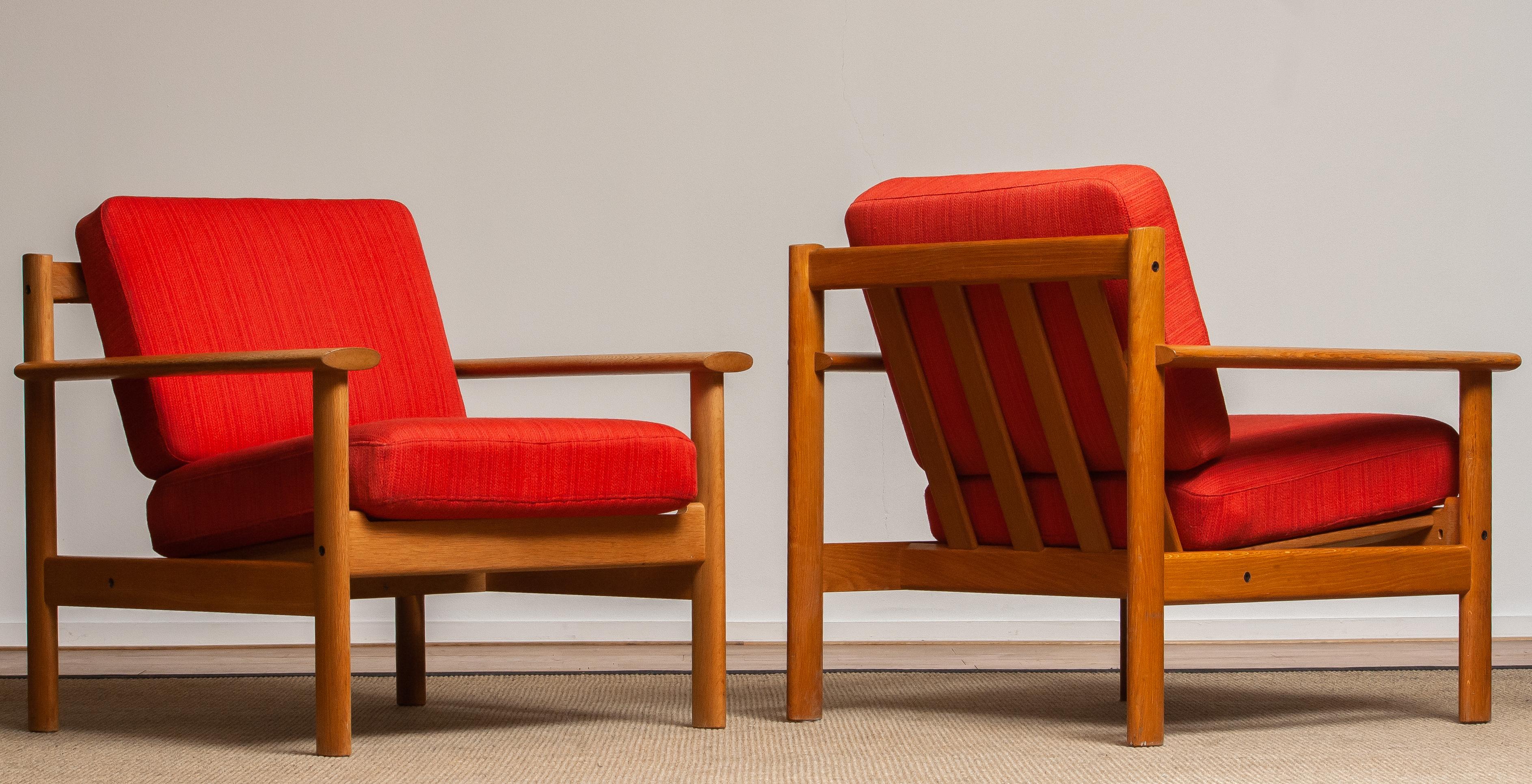 1960s Pair of Danish Oak Volther Style Lounge / Easy Chairs 3