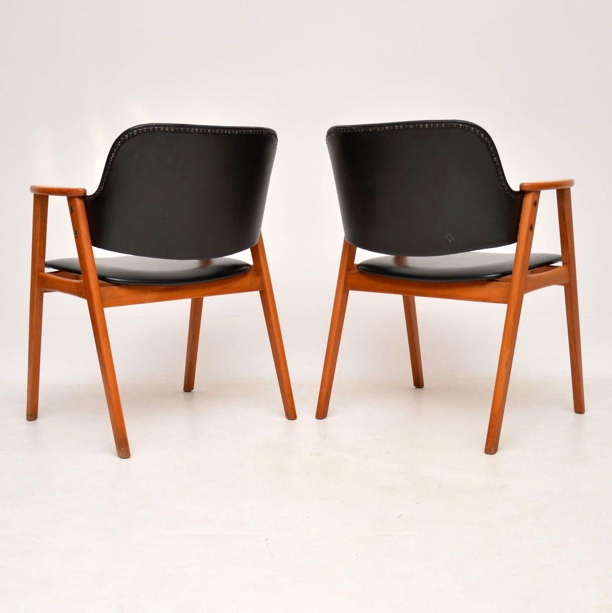 1960’s Pair of Danish Open Armchairs 2