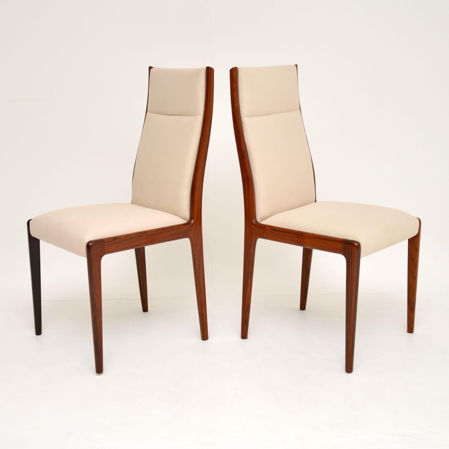 Mid-Century Modern 1960s Pair of Danish Side Chairs / Dining Chairs