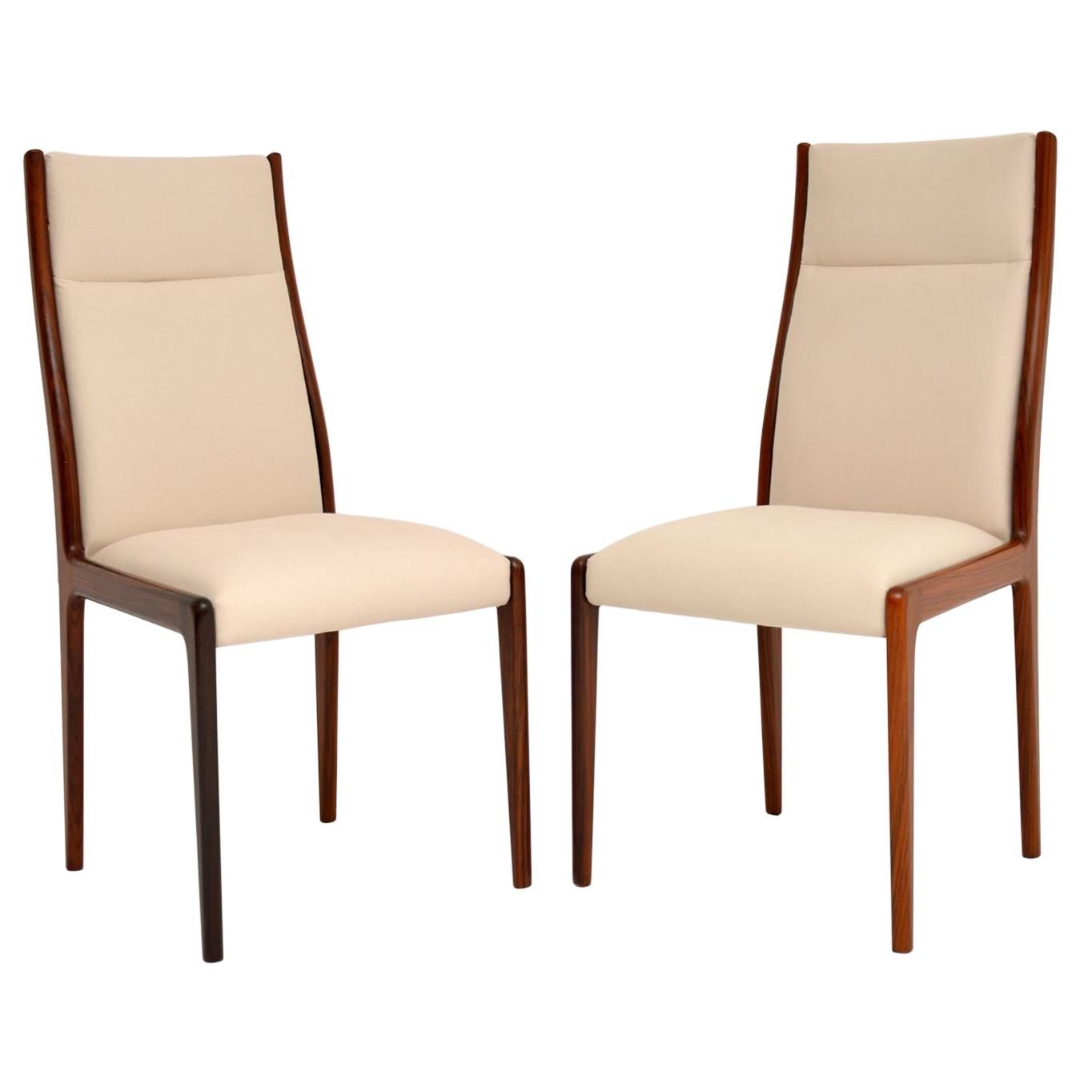 1960s Pair of Danish Side Chairs / Dining Chairs