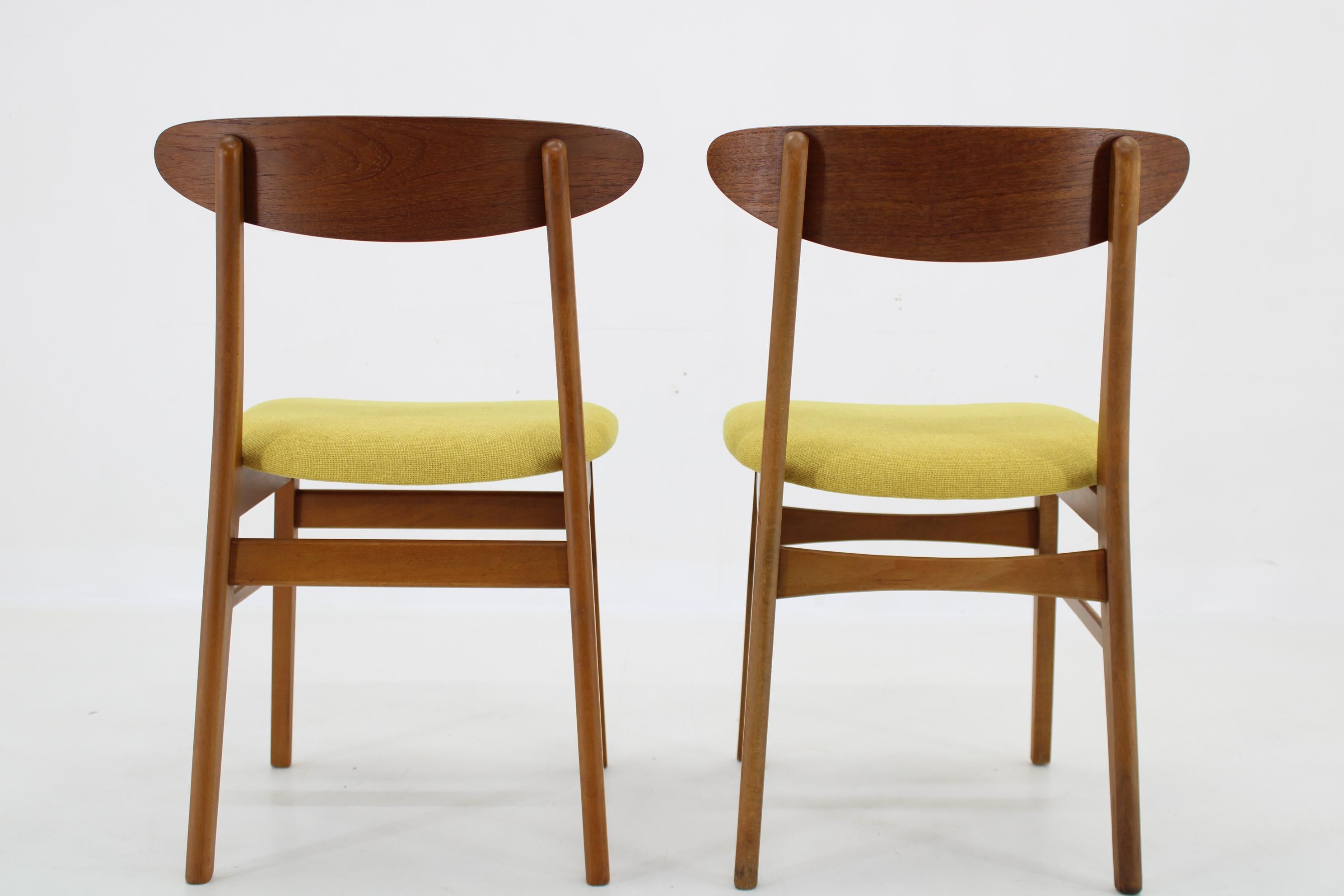 1960s Pair of Danish Teak Chairs, Restored  5