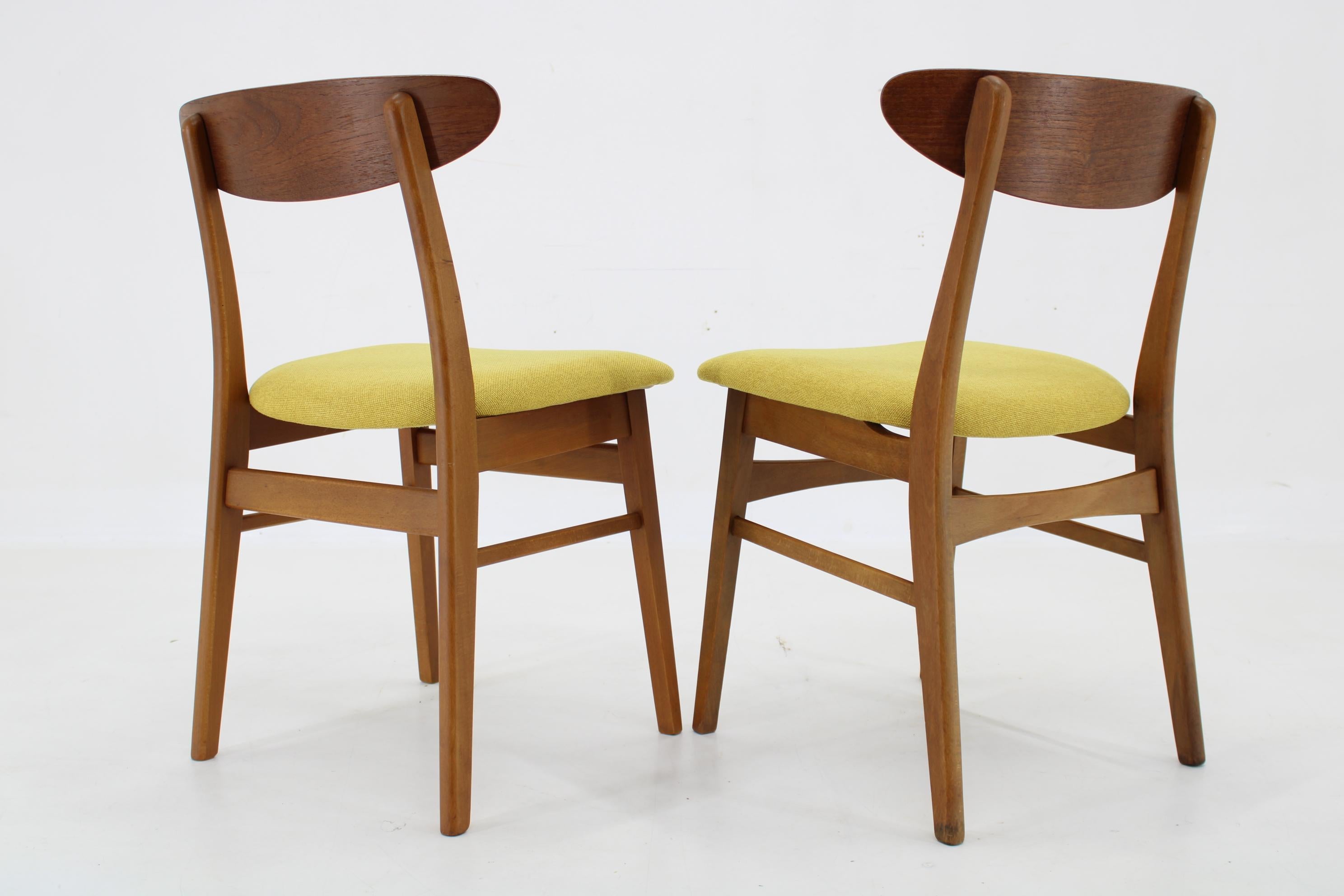 1960s Pair of Danish Teak Chairs, Restored  6