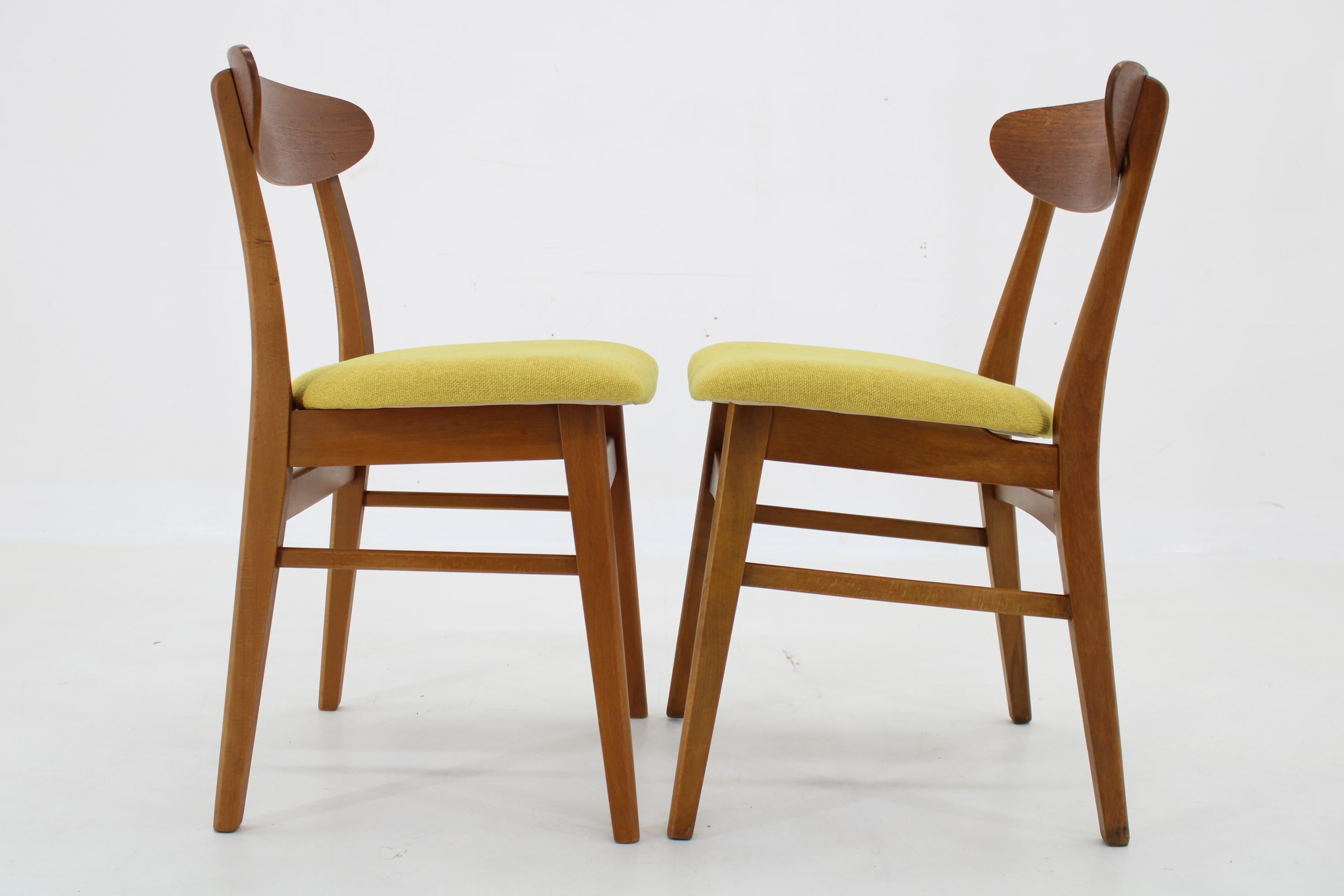 1960s Pair of Danish Teak Chairs, Restored  7