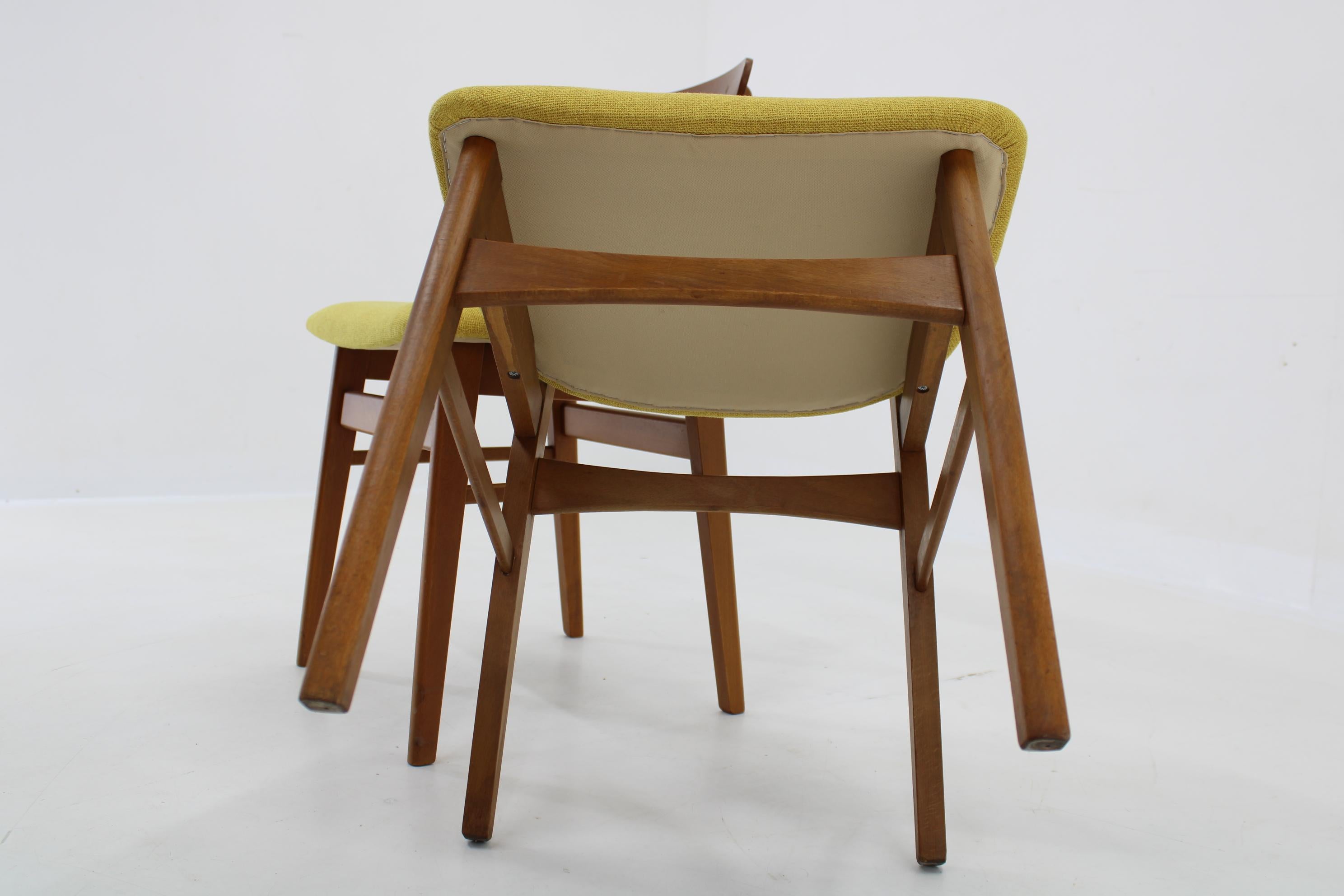 1960s Pair of Danish Teak Chairs, Restored  1