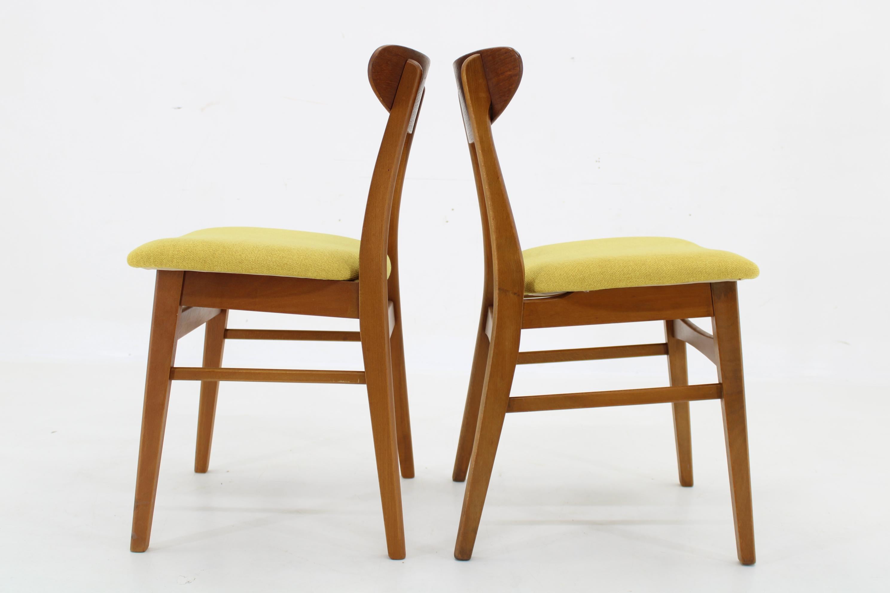 1960s Pair of Danish Teak Chairs, Restored  3