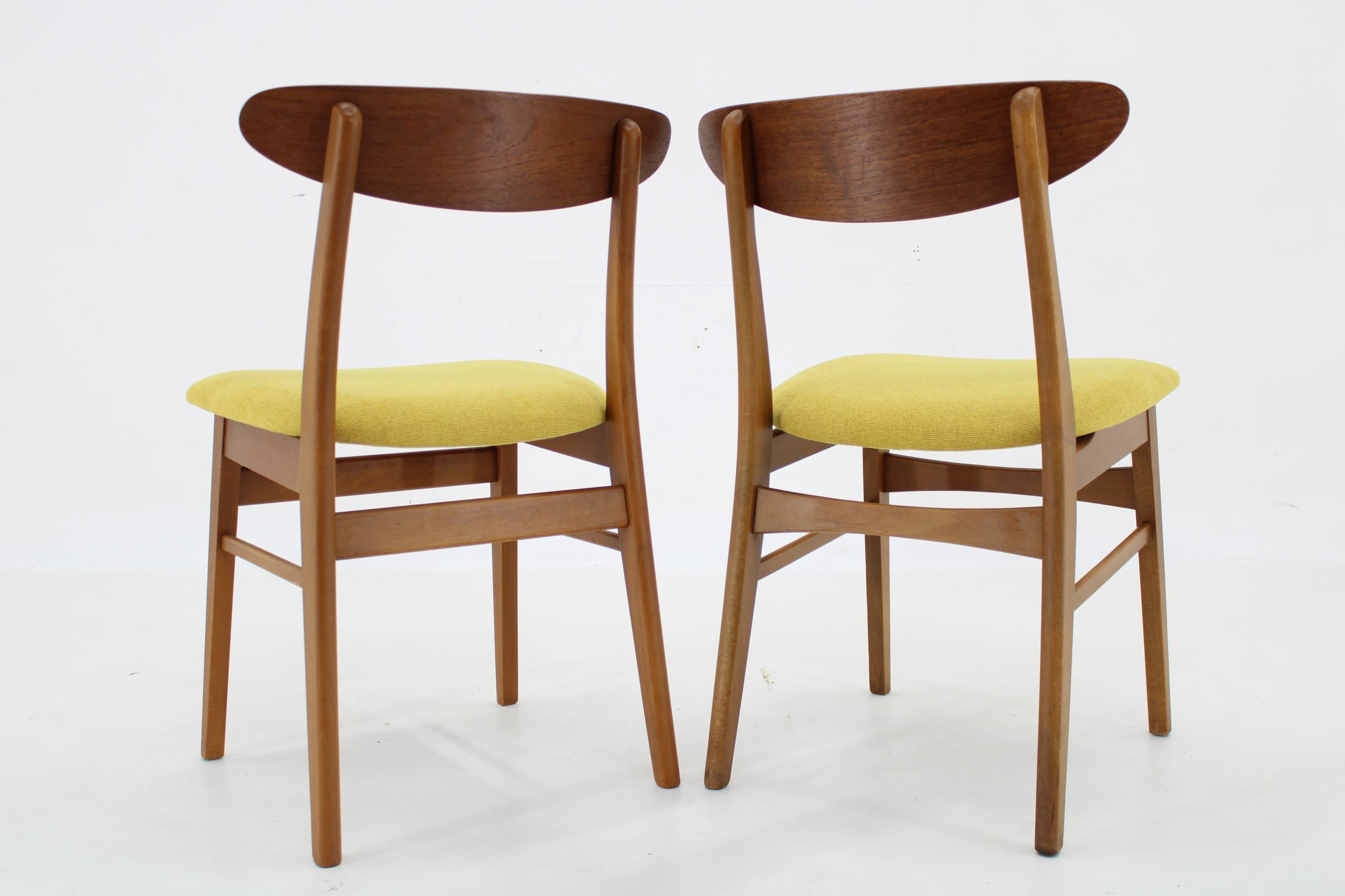 1960s Pair of Danish Teak Chairs, Restored  4