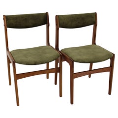 1960 Coppia di  Sedie da pranzo danesi in teak, restaurate