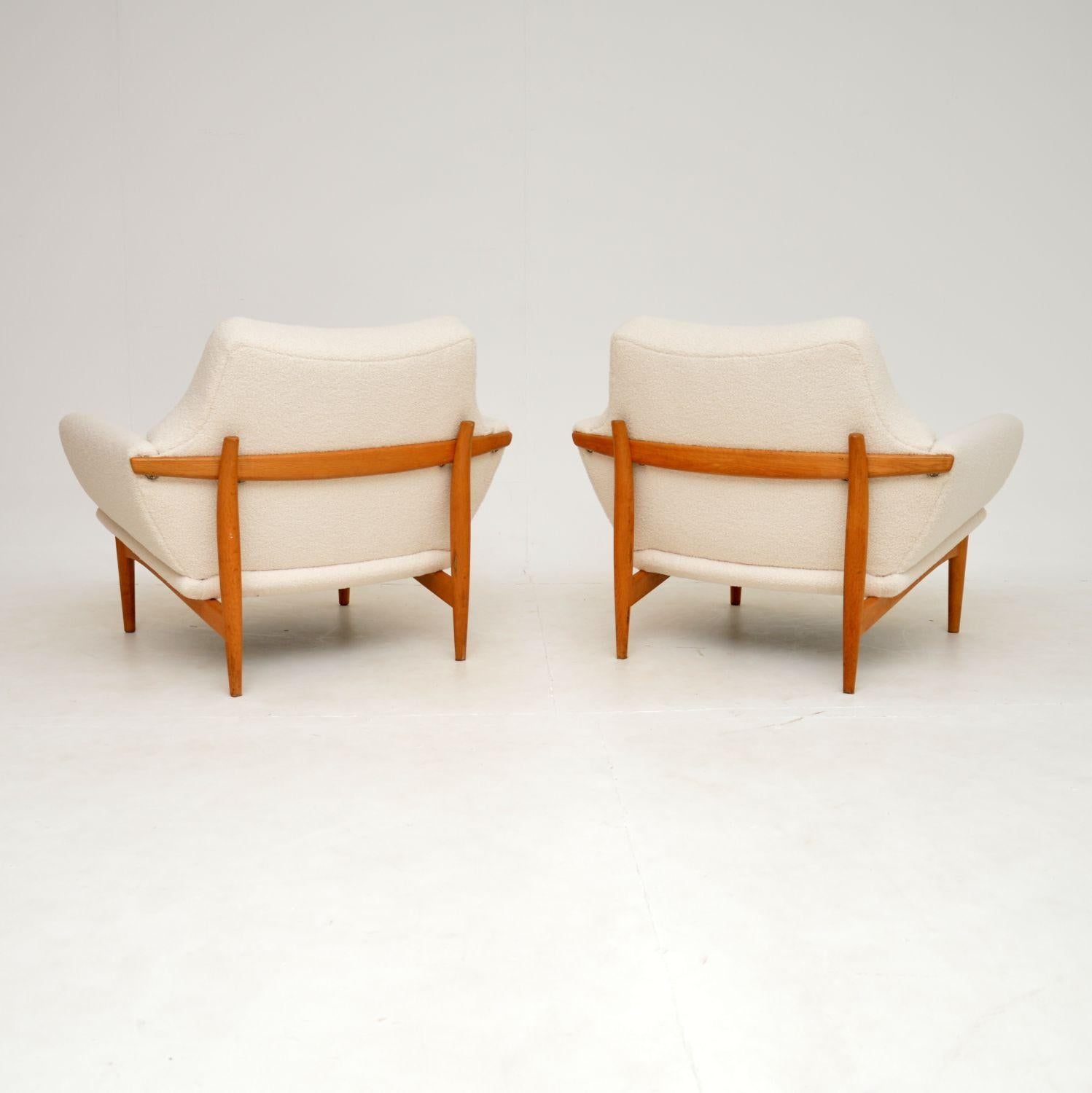 1960's Pair of Danish Vintage Armchairs by Johannes Andersen In Good Condition In London, GB