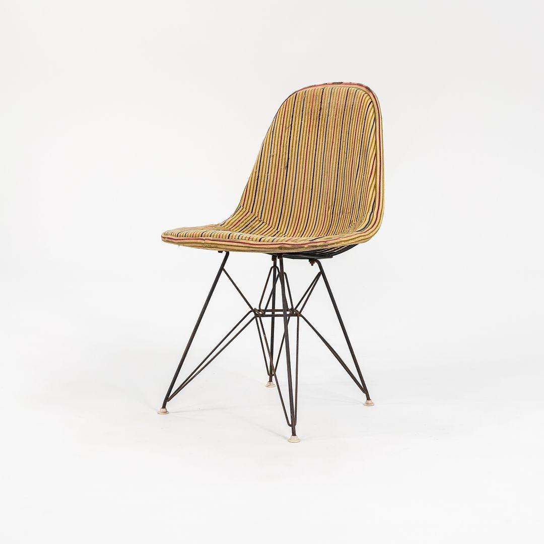 Coppia di sedie Herman Miller DKR-1 degli anni '60 con base Eiffel e tessuto Girard in vendita 4