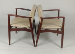 1960s Pair of Erik Buch Model 67 Captains Chair in Teak - Custom Reupholstery